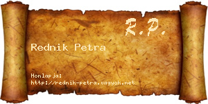 Rednik Petra névjegykártya